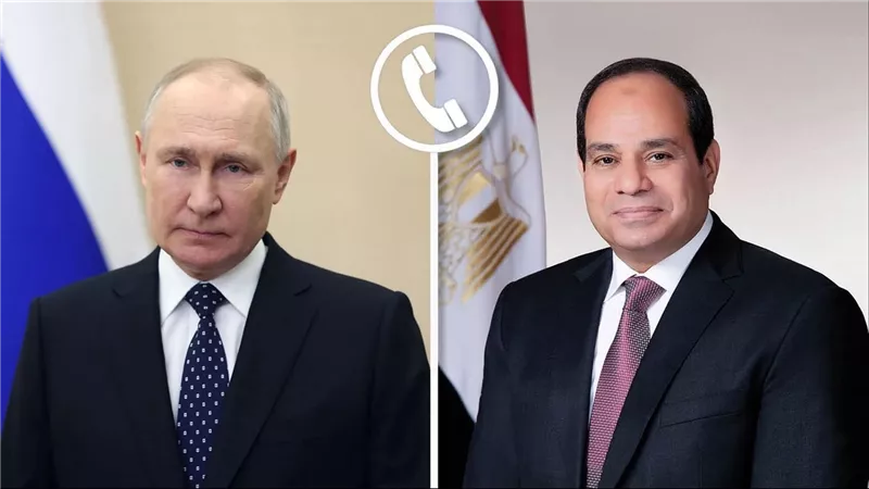 السيسي وبوتين يبحثان الأوضاع الإقليمية وبالأخص في قطاع غزة