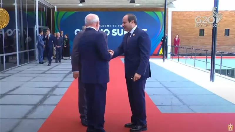 الرئيس السيسي يصل مقر انعقاد قمة العشرين فى البرازيل.. فيديو