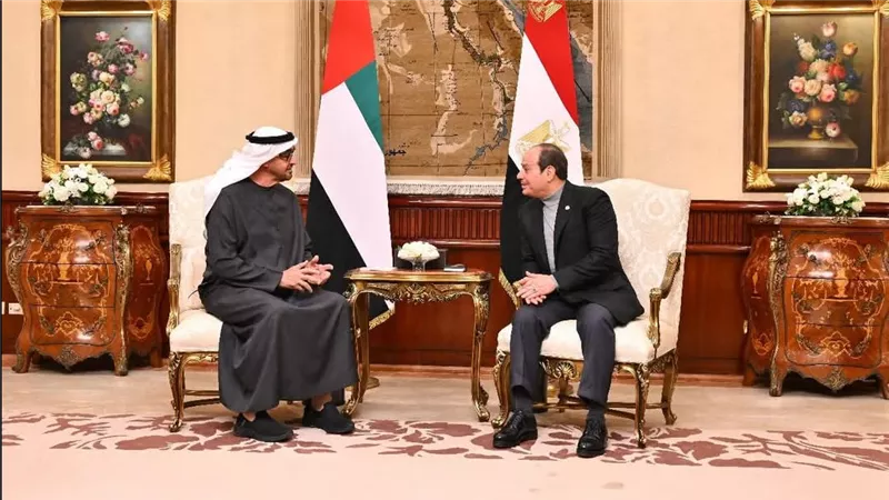 الرئيس السيسي: سعدت باستقبال أخى الشيخ محمد بن زايد فى بلده الثانى مصر