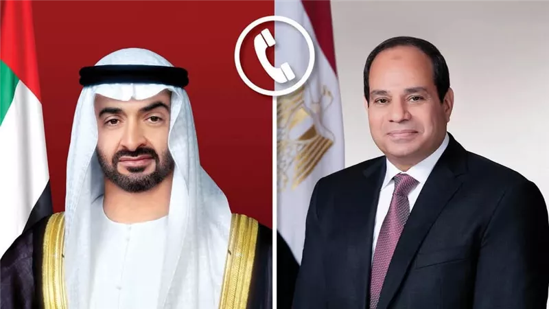 الرئيس السيسي يتلقى اتصالًا هاتفيًا من نظيره الإماراتي ويتبادلان التهنئة بمناسبة حلول عيد الفطر