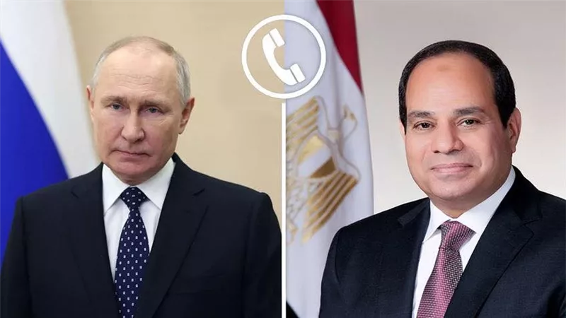 الرئيس السيسي يتلقى اتصالا هاتفيا من نظيره الروسي فلاديمير بوتين