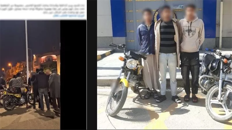 سقوط قائدي دراجتين بعد حركات خطرة في التجمع الخامس