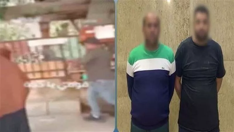 ضبط بائعين متجولين منعا المارة من الجلوس على الرصيف بحلوان 