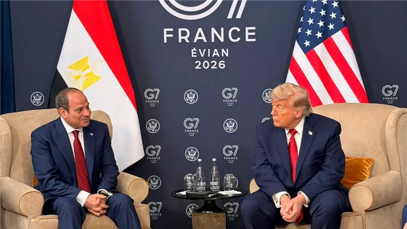 ترامب يثمن الدور المحوري للرئيس السيسى لدعم المسار التفاوضي ووقف التصعيد فى المنطقة