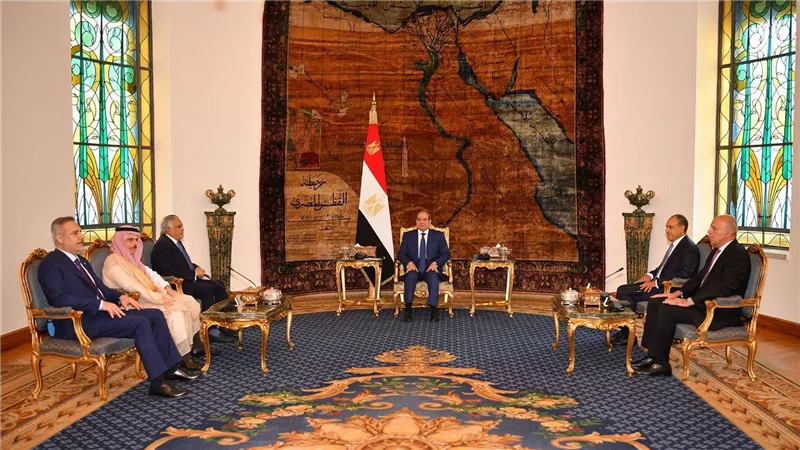 الرئيس السيسى يستقبل وزراء خارجية باكستان والسعودية وتركيا بحضور عبد العاطى
