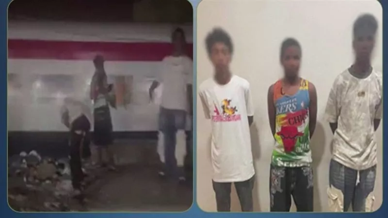 ضبط 3 طلاب رشقوا قطارًا بالحجارة في أسوان